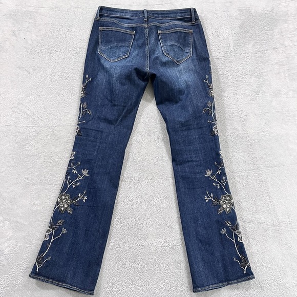 Driftwood Kelly Jeans Women's 30x33 Boot Cut Floral Embroidered Blue - Picture 2 of 11